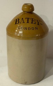 Rare Antique Batey London Stoneware Ginger Beer Jar