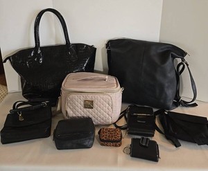 Coach Cosmetic Pouch & Assorted Handbags 9-Piece Mixed Lot