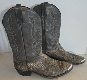 Dan Post 8012711 Grey Python Cowboy Boots Mens Size 14