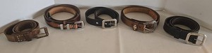 Timberland & Western Leather Belts Mixed Lot (Lot of 5)