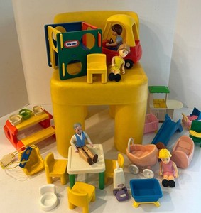 Vintage Little Tikes Dollhouse Furniture & Playground Mixed Lot