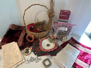 Mixed Holiday Decor, Waterford Linens & Home Accessories