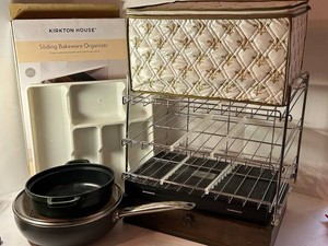 Mixed Lot Kirkton House Bakeware Organizer, Emeril Cookware & Cases