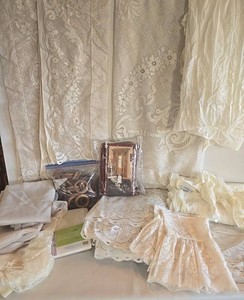 Martha Stewart, Fortune & Shabby Chic Lace Window Treatment Mixed Lot