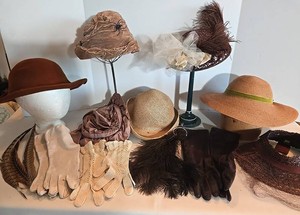 Vintage 7-Hat & Millinery Accessories Mixed Lot