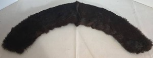Fur Collar Stole With Quilted Black Lining