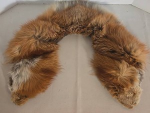 Fox Fur Collar With Mixed Golden Hues and Brown