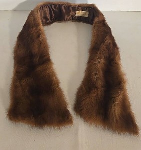 Vintage Rougiers Furs Brown Fur Stole Collar