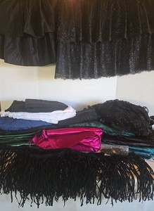 Mixed Lot Lace, Fringe Trim & Assorted Decorative Fabrics