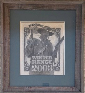 Vintage Ruger Winter Range 2003 Signed Framed Print