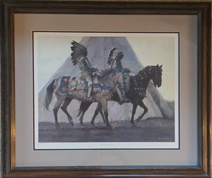 Vintage Kenneth Riley Blackfoot Chiefs Signed Print 107900