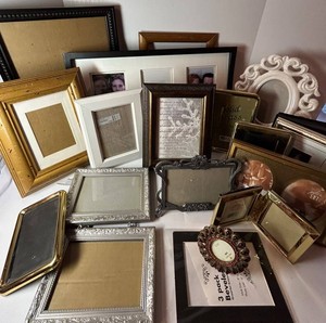 Mixed Lot Decorative Picture Frames & Photo Displays
