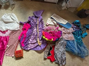 Mixed Lot od Child Sized Costume Clothing, Mermaid, Witch, Sequins & Accessories