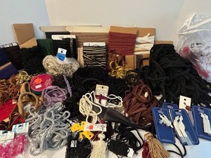 Mixed Lot Vintage Sewing Trim, Fringe, Tassels & Cording