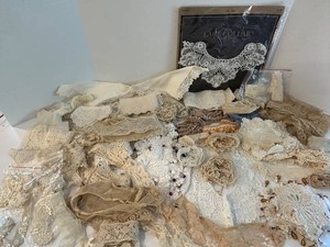 Antique Handmade & Machine-Made Lace Textile Mixed Lot