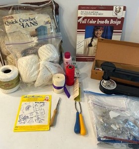 Crafting Mixed Lot - GemMagic Knitting Machine, Yarn & Needlework Supplies