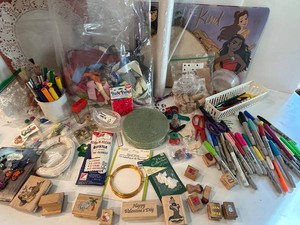 Large Lot of Crafting, Stamping & Scrapbooking Supplies Mixed Variety