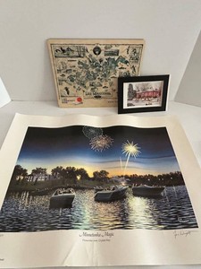 Jon Wright Signed Minnetonka Magic & Lake Minnetonka, Minnesota Art Mixed Lot