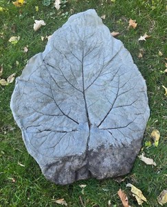 Concrete Rhubarb Leaf Stepping Stone or Garden Accent