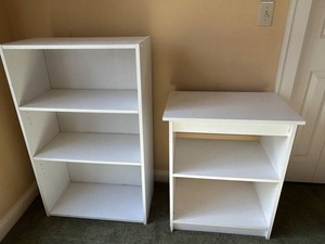 White Open Shelving Units (Lot of 2)