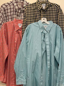 L.L.bean Mens Plaid Cotton Shirts Size L-tall (Lot of 4)