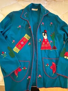 El Sarape De Tlaxcala Embroidered Mexican Folk Art Jacket Size 3