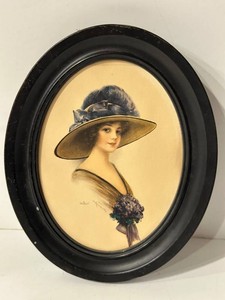 Vintage Ohio Art Co. Framed Portrait Print - 8 X 10 in