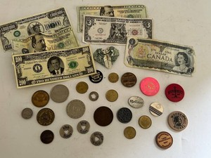 Novelty Currency, Tokens, Coins & Commemorative Pieces Mixed Lot