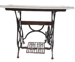 Antique Treadle Sewing Machine Table Base With Top