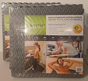 Tectra Diamond Plate Interlocking Soft Flooring - 3 Packages