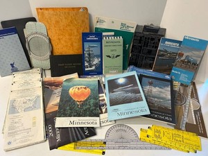 Vintage Minnesota Aviation Charts, Directories, Flight Logs & Navigation Tools Mixed Lot