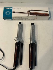 Belson Professional Dual-Heat Styling Irons 12in Chrome (Lot of 2)