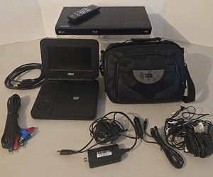 RCA DRC6327E Portable DVD &amp LG Blu-ray Player Mixed Lot