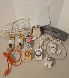 Mixed Lot - Electrical Accessories, Cords, Timers &amp Power Strips