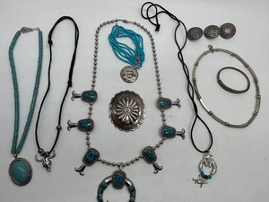 Southwestern-Style Turquoise-Colored Jewelry Mixed Lot