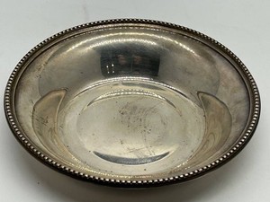 Sterling Silver Beaded Rim Serving Bowl