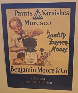Benjamin Moore Muresco 1883-1983 Centennial Advertising Poster