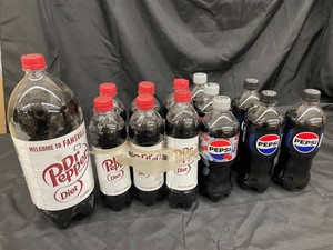 Dr Pepper Diet & Pepsi Mixed Lot - 14 Soda Bottles