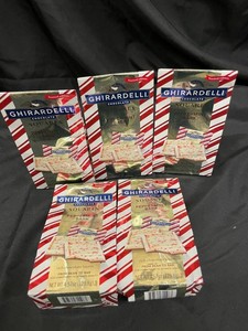 Ghirardelli Peppermint Bark Chocolate Squares 4.57oz (Lot of 5)
