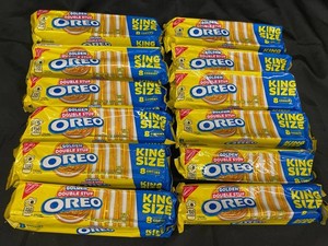 OREO Golden Double Stuf King Size Cookies 4.15oz (Lot of 12)