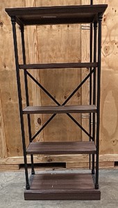 dark brown bookshelf