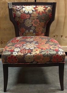 Dark brown Floral chair