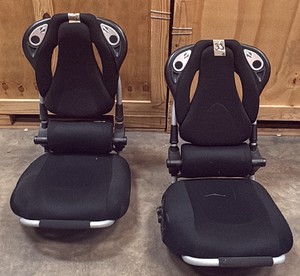 black and silver rocking floor chairs