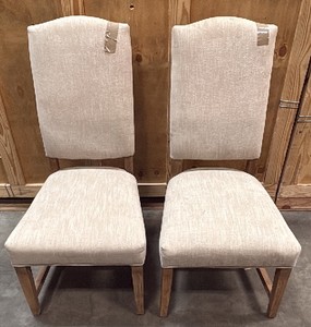2 tan chairs