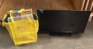 yellow bag and TV