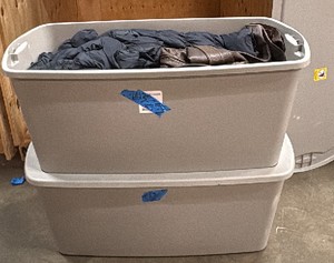 2 large totes with clothes