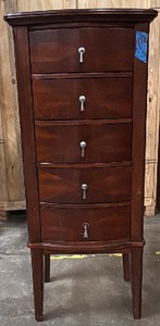 Tall dresser with bow shape front