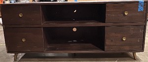 Dark brown entertainment stand