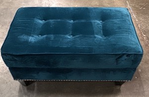 Blue ottoman