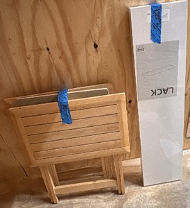 Ikea board and 3 table trays